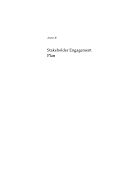 Stakeholder Engagement Plan