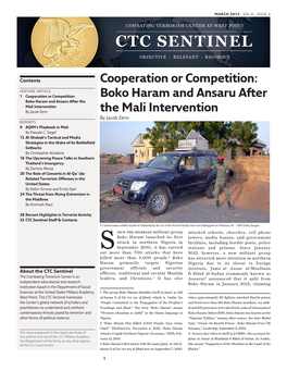 Boko Haram and Ansaru After the Mali Intervention by Jacob Zenn the Mali Intervention by Jacob Zenn Reports 9 AQIM’S Playbook in Mali by Pascale C