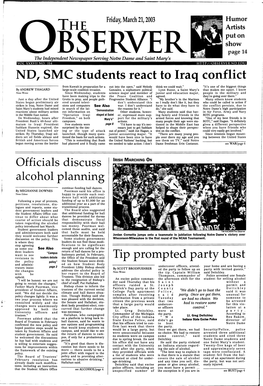 ND, SMC Students React to Iraq Conflict