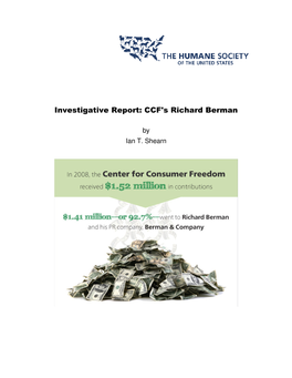CCF's Richard Berman
