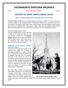 History of Saint James Parish, Davis