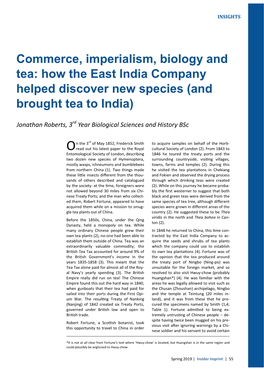 Commerce, Imperialism, Biology and Tea: How the East India Company Helped Discover New Species (And