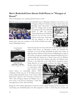 Men's Basketball from Ahearn Field House to 