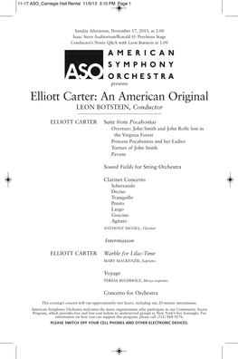 Carnegie Hall Rental 11/5/13 3:10 PM Page 1