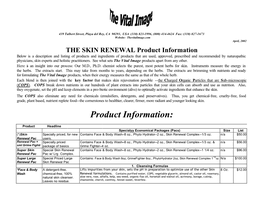 Product Information