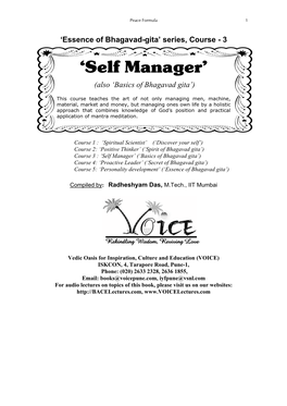 'Self Manager'