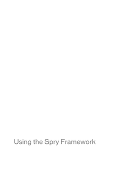 Using the Spry Framework