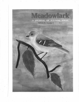 Volume 21, Number 4 ILLINOIS ORNITHOLOGICAL Society