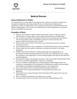 Medical Director