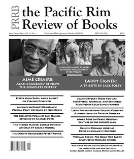 Prrbpacific Rim Review of Books Remembering Peter Trower Essay by Jim Christy Page 11 Issue Twenty-Three Vol