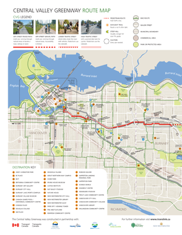 Central Valley Greenway Route Map