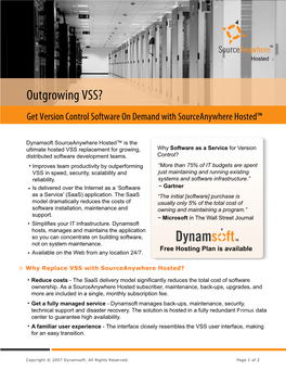 Dynamsoft Sourceanywhere Hosted Datasheet