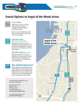 Transit Options to Angel of the Winds Arena-2018