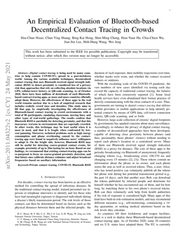 An Empirical Evaluation of Bluetooth-Based Decentralized