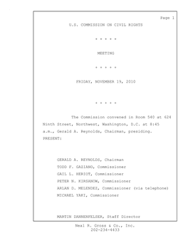 202-234-4433 Neal R. Gross & Co., Inc. Page 1 U.S. COMMISSION ON