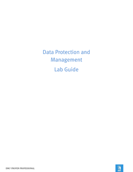 Data Protection and Management Lab Guide