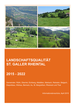 Landschaftsqualität St. Galler Rheintal 2015