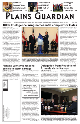 June 2012 184Th Intelligence Wing Names Intel Complex for Gates by 2Nd Lt