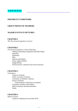 Annual Report of the Provisional Legislative Council