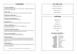 Puddings Ice Deluxe Coffees