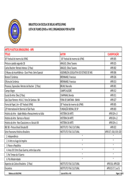 Lista De Filmes Por Autor Set 2013