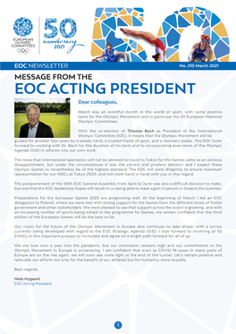 EOC ACTING PRESIDENT Dear Colleagues