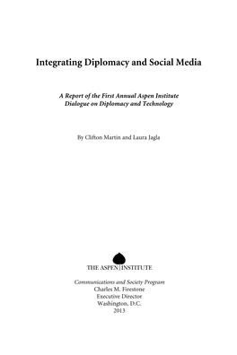 Integrating Diplomacy and Social Media
