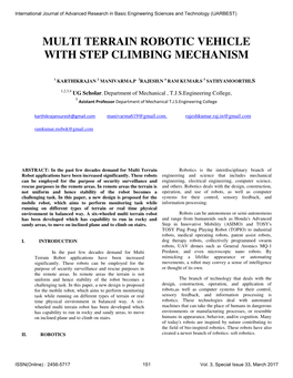 Multi Terrain Robotic Vehicle with Step Climbing Mechanism