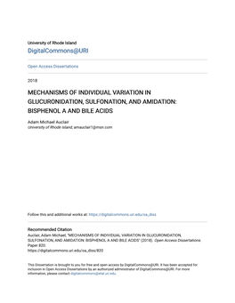 Bisphenol a and Bile Acids