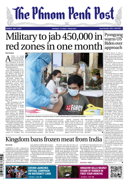 Military to Jab 450,000 in Red Zones in One Month