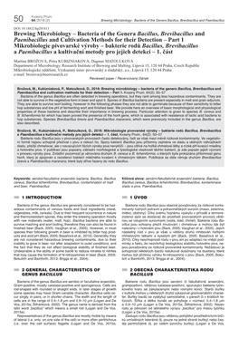 Brewing Microbiology– Bacteria of the Genera Bacillus, Brevibacillus and Paenibacillus