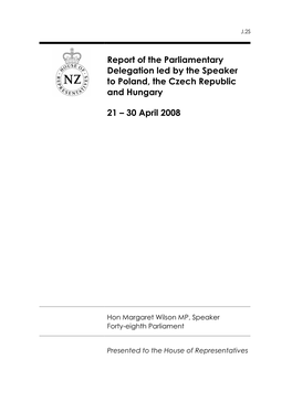 J.2S Speaker's Delegation 2008 Poland, Czech Republic and …