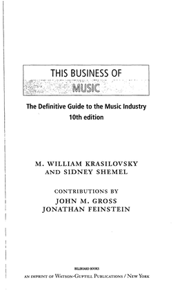 M. William Krasilovsky and Sidney Shemel John M