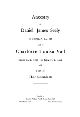 Ancestry Daniel James Seely Charlotte Louisa