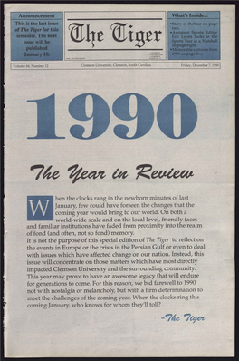 The Tiger Vol. 84 Issue 12 1990-12-07