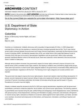 US Department of State ARCHIVED CONTENT