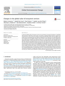 Changes in the Global Value of Ecosystem Services