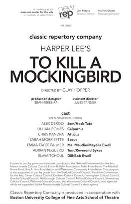 TO KILL a MOCKINGBIRD Directed by CLAY HOPPER