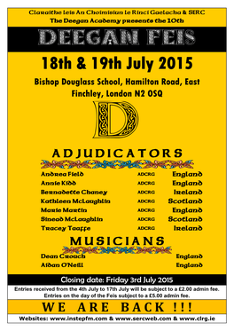 18Th & 19Th July 2015