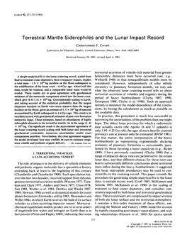 Terrestrial Mantle Siderophiles and the Lunar Impact Record