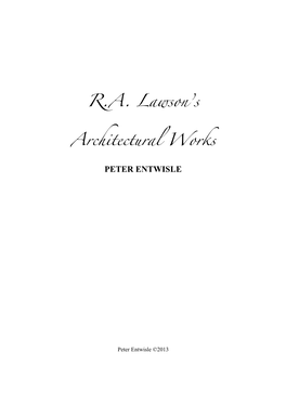 R.A. Lawson's Architectural Works