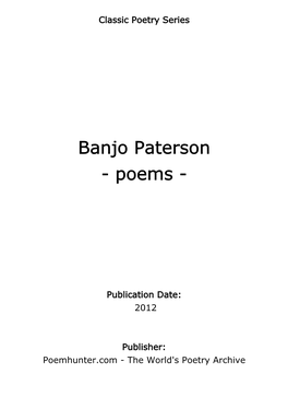 Banjo Paterson - Poems