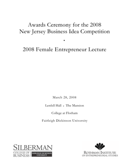 1998 New Jersey Collegiate Entrepreneur of the Year Awards