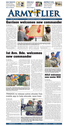 Garrison Welcomes New Commander by Nathan Pfau Body