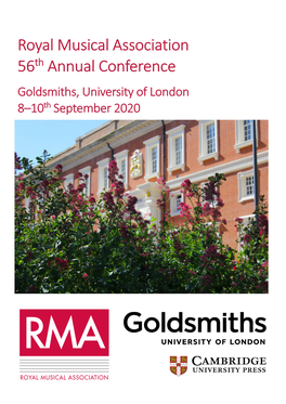 Royal Musical Association 56Th Annual Conference
