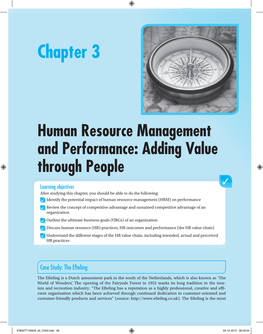 Human Resource Management and Performance: Adding Value Through People