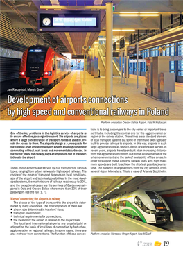 Development of Airports Connections by High Speed and Conventional Railways in Poland