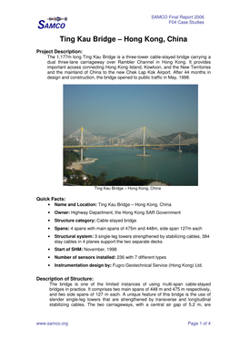 Ting Kau Bridge – Hong Kong, China