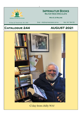 Catalogue 244 AUGUST 2021