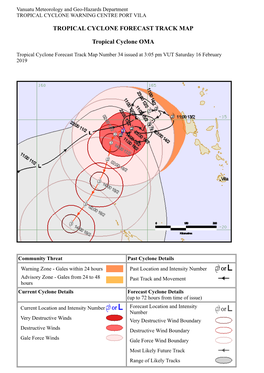 TROPICAL CYCLONE FORECAST TRACK MAP Tropical Cyclone